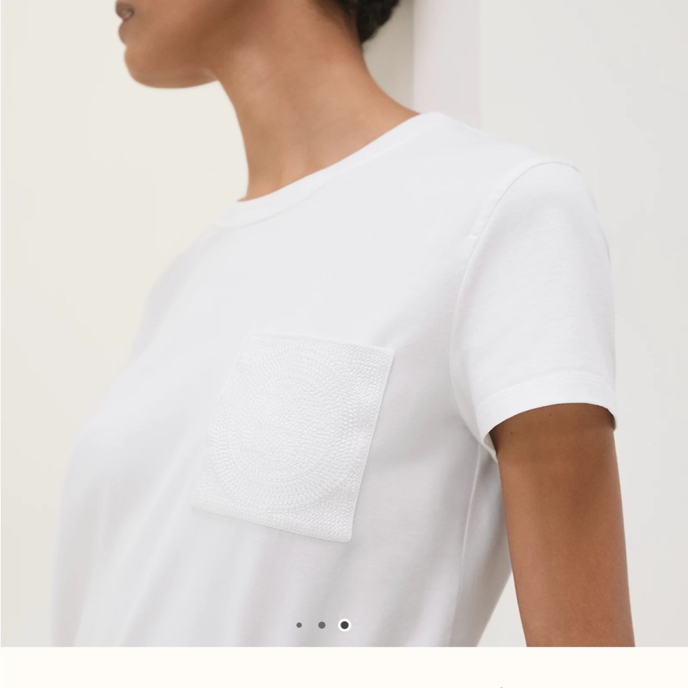 Hermes t shirt droit pouche brodee
